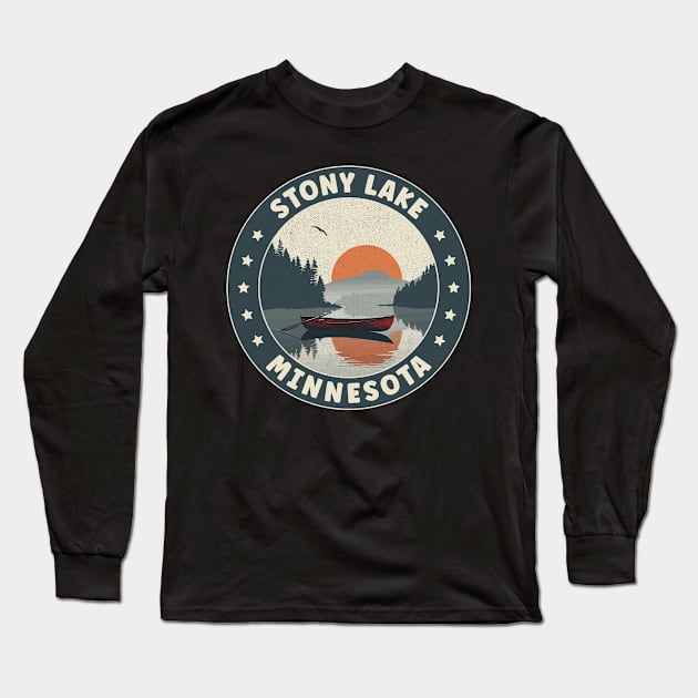 Stony Lake Minnesota Sunset Long Sleeve T-Shirt by turtlestart